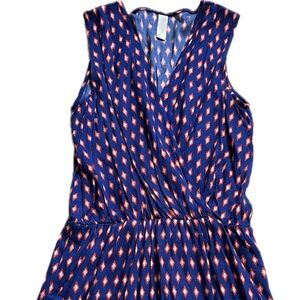 Allison Joy Blue and Red Patterned Dress